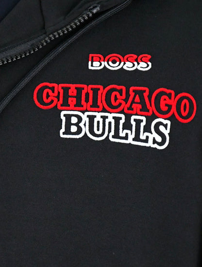 Hugo Boss Black Cotton Pl Ea For Nba Chicago Bulls Hoodie