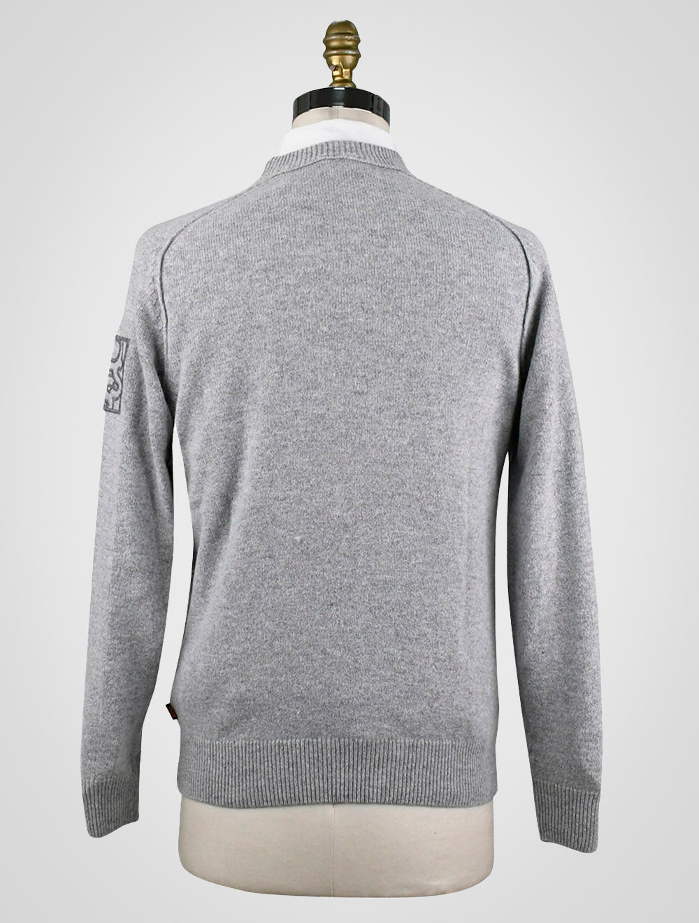 Suéter Pa de algodón y lana gris de Hugo Boss con cuello redondo