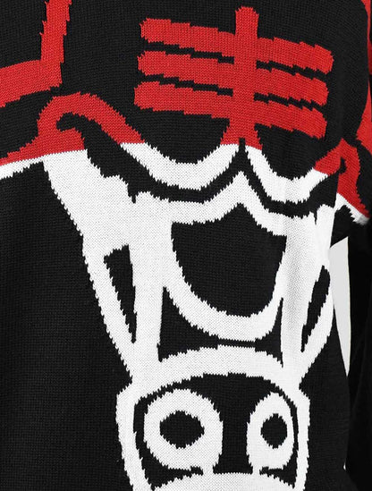 Черный акриловый свитер из натуральной шерсти Hugo Boss x NBA Chicago Bulls