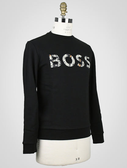 Suéter de algodón negro de Hugo Boss