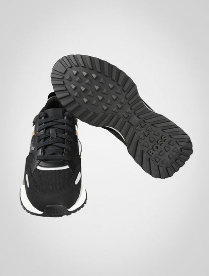 Черные кожаные кроссовки Hugo Boss из искусственной кожи