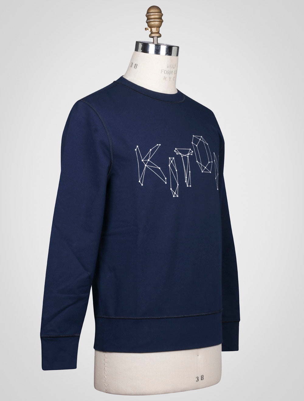 Kiton blue cotton ea megztinis