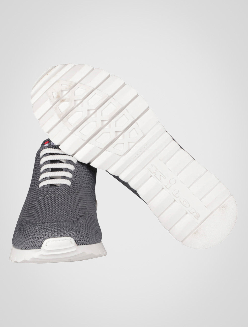 Kiton Gray Cotton Ea Sneakers FITS