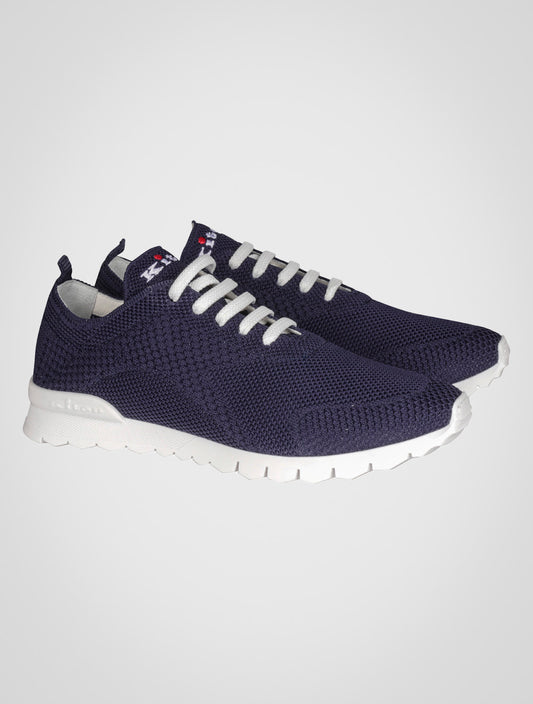 Zapatillas deportivas de algodón azul marino Kiton 