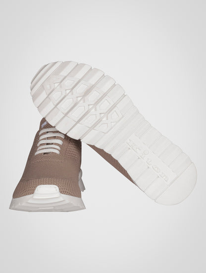 Kiton Brown Cotton Ea Sneakers FITS