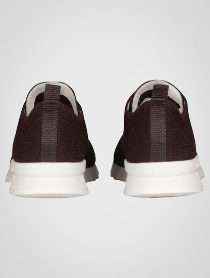 Kiton Dark Brown Cotton Ea Sneakers FITS