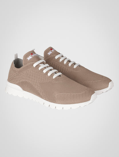 Kiton Beige Bomull Ea Sneakers FITS