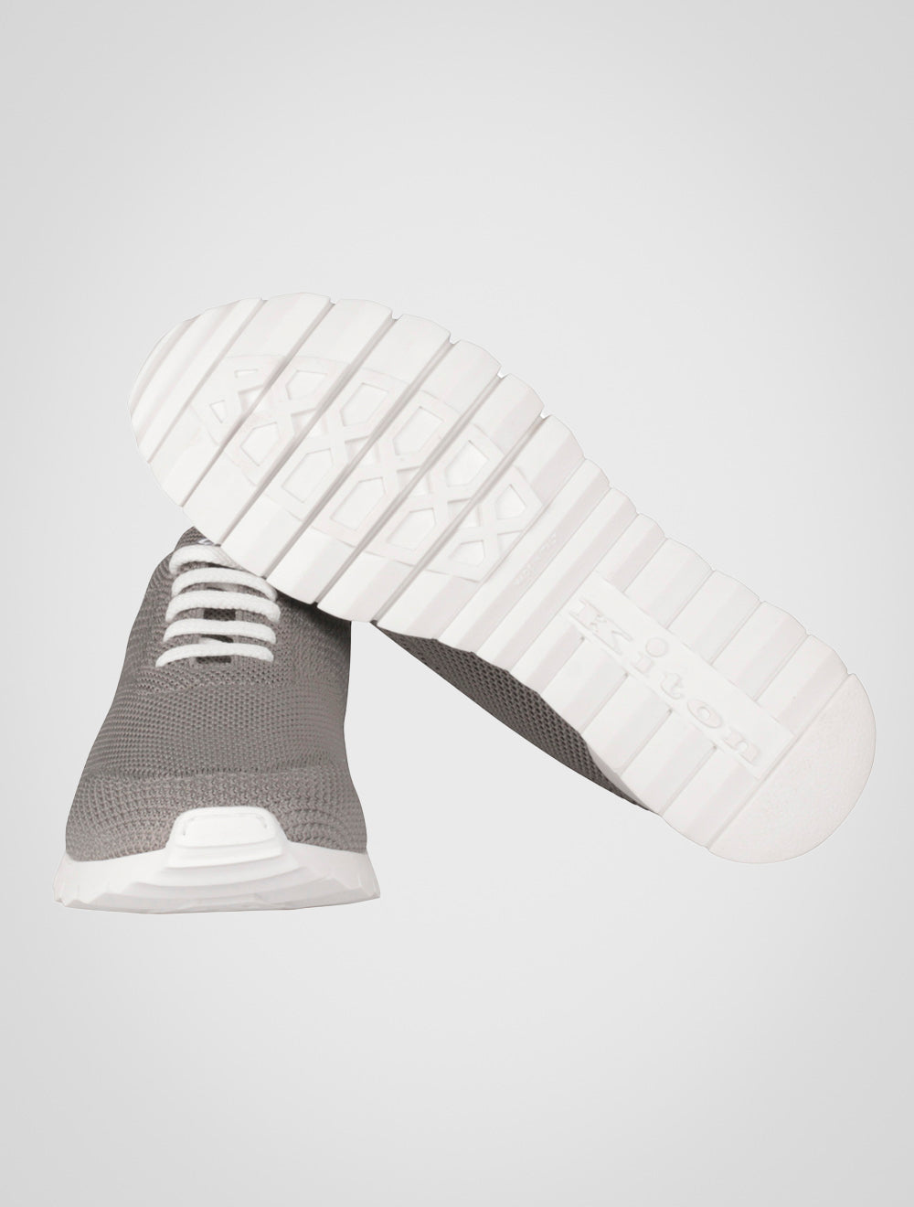 Kiton Dark Gray Cotton Ea Sneakers FITS