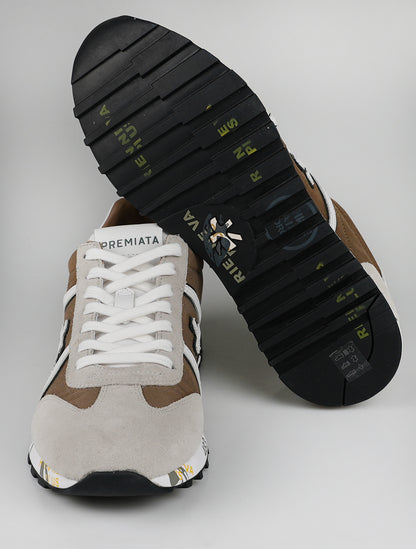 Premiata Multicolor Leather Suede Cotton Pa Sneakers