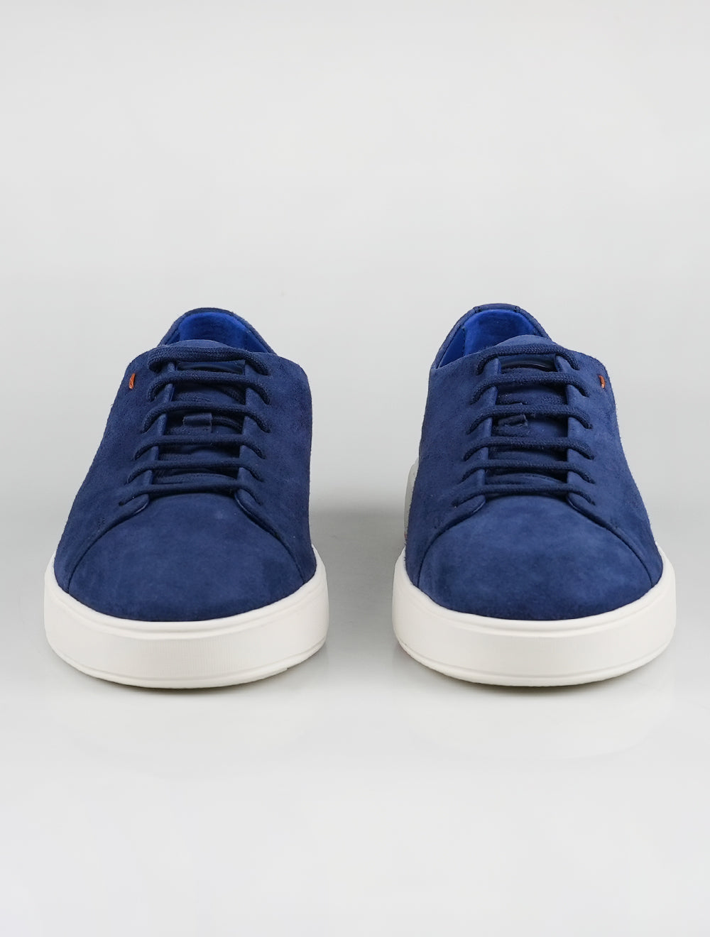 Blue suede store tennis shoes