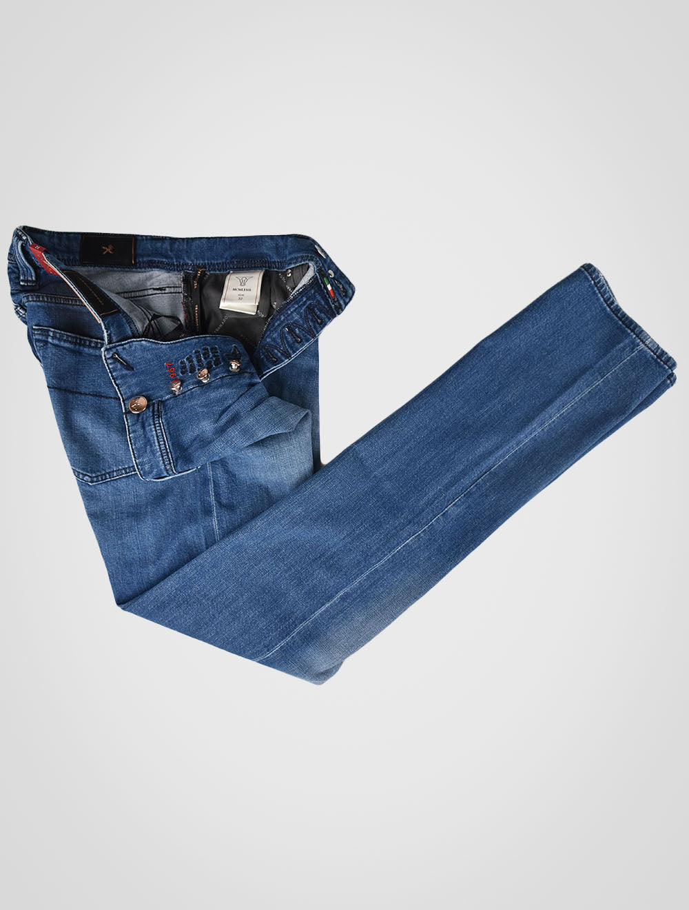 Tramarossa Blue Cotton Pl Jeans