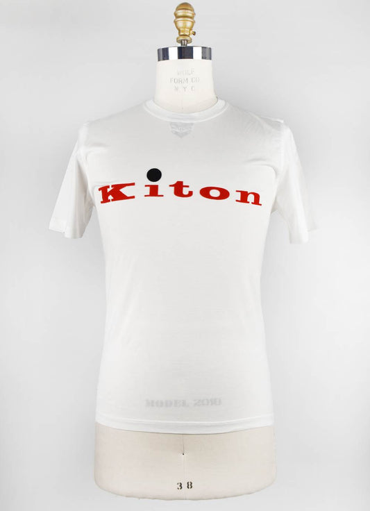 Kiton vit bomull T-shirt