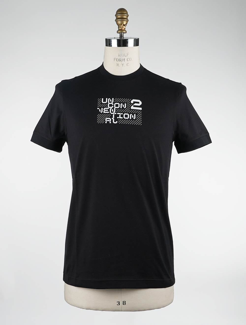 Черная хлопковая футболка Knt Kiton