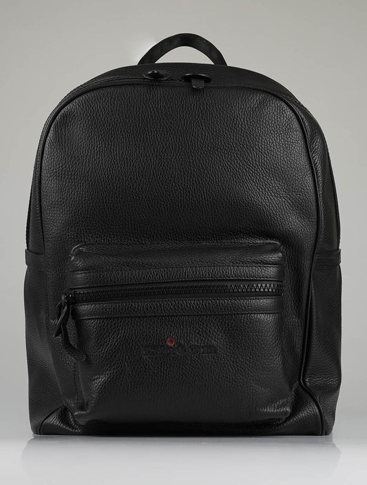 Черный кожаный рюкзак Kiton