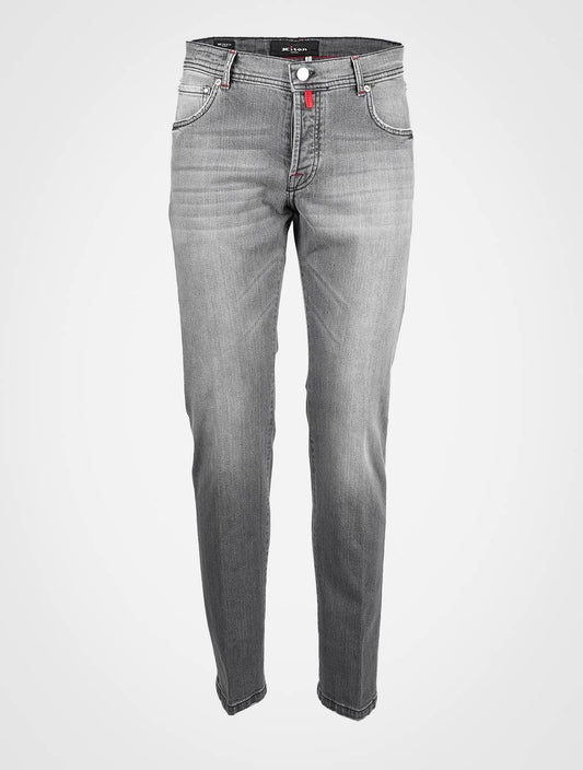 Kiton Gray Cotton Ea Jeans