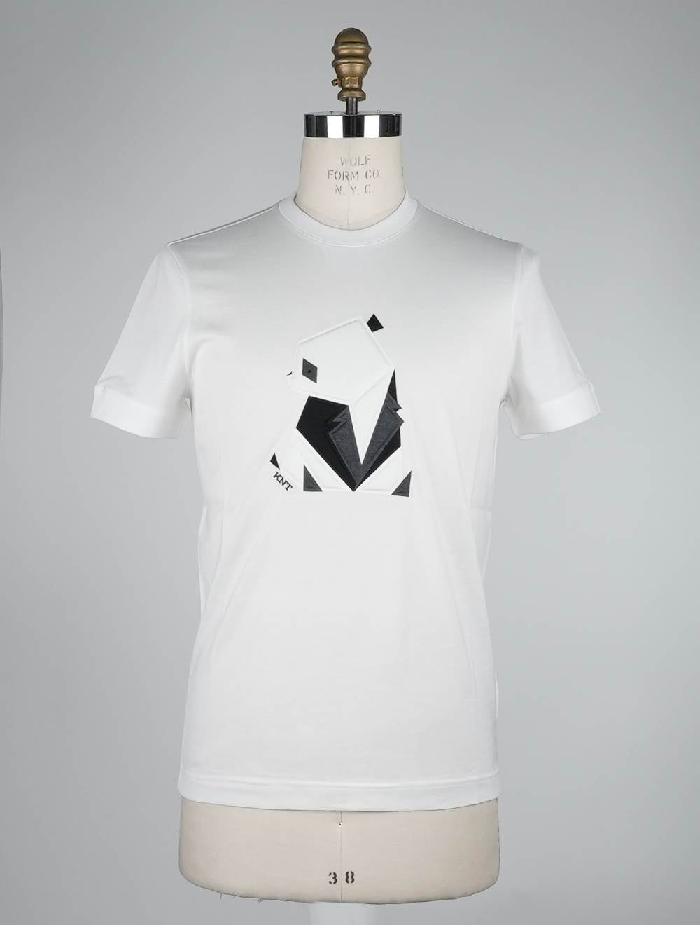 KNT Kiton Weißes Baumwoll-T-Shirt Special Edition