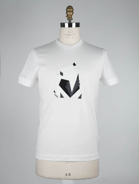 KNT Kiton T-Shirt Algodão Branco Edição Especial