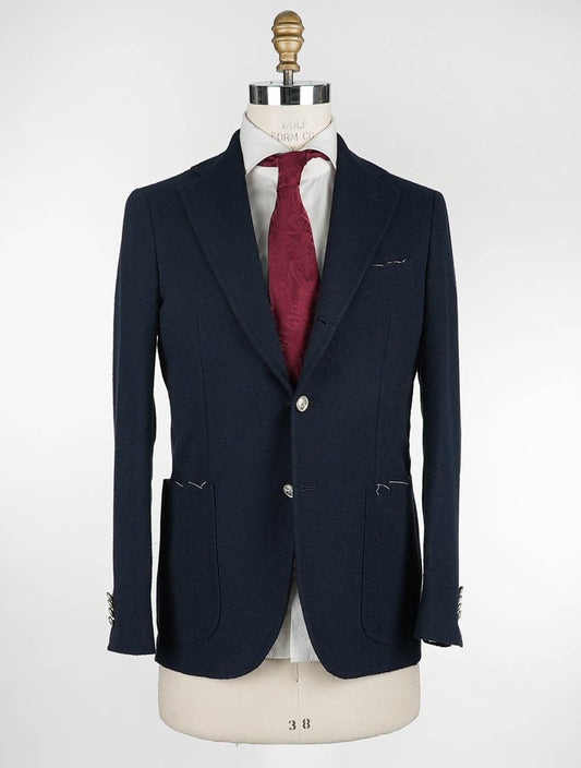 Sartorio Napoli Blue Cotton Pa Blazer