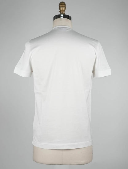 KNT Kiton Weißes Baumwoll-T-Shirt Special Edition