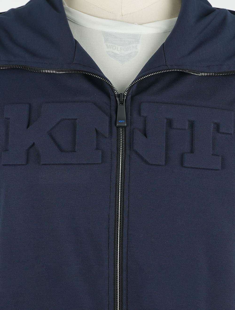 KNT Kiton Blue Viscose Pa Ea Coat