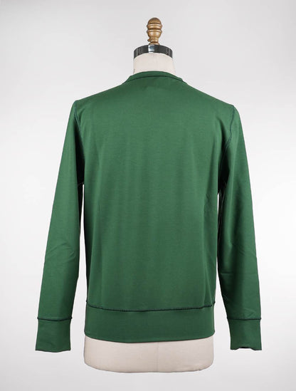 Kiton zeleni pamučni džemper Crewneck