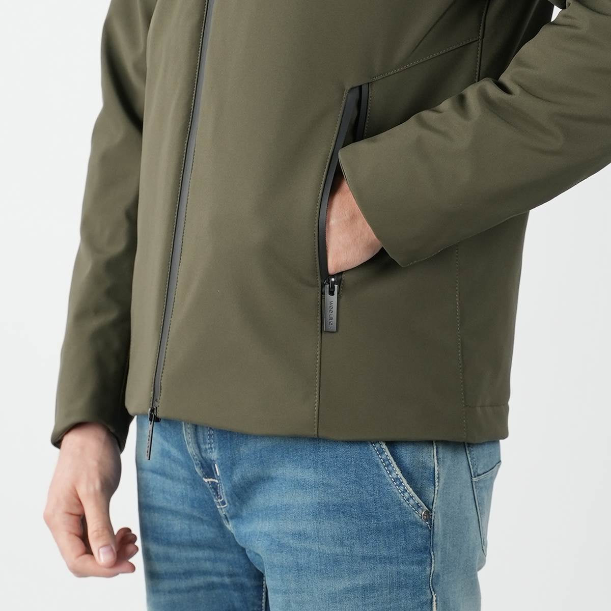 Woolrich Green Pl Pacificソフトシェルコート