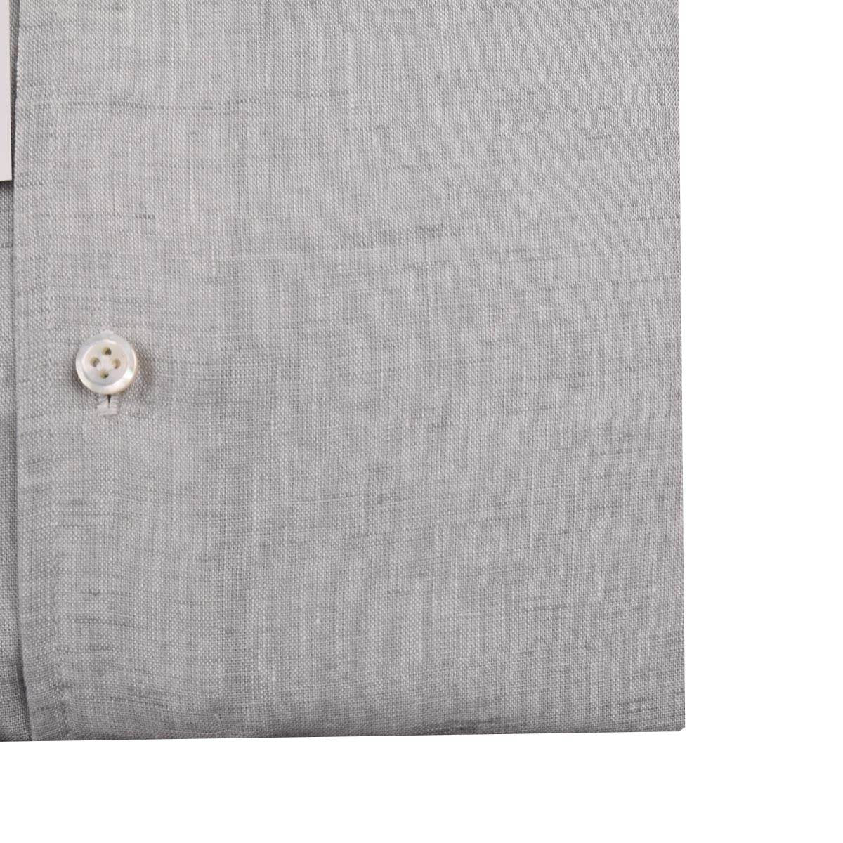 Cesare attolini gray linen shirt