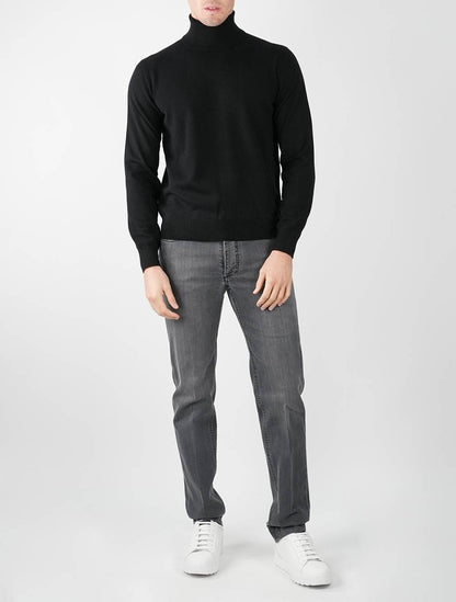 Fioroni Black Cashmere Sweater Turtleneck