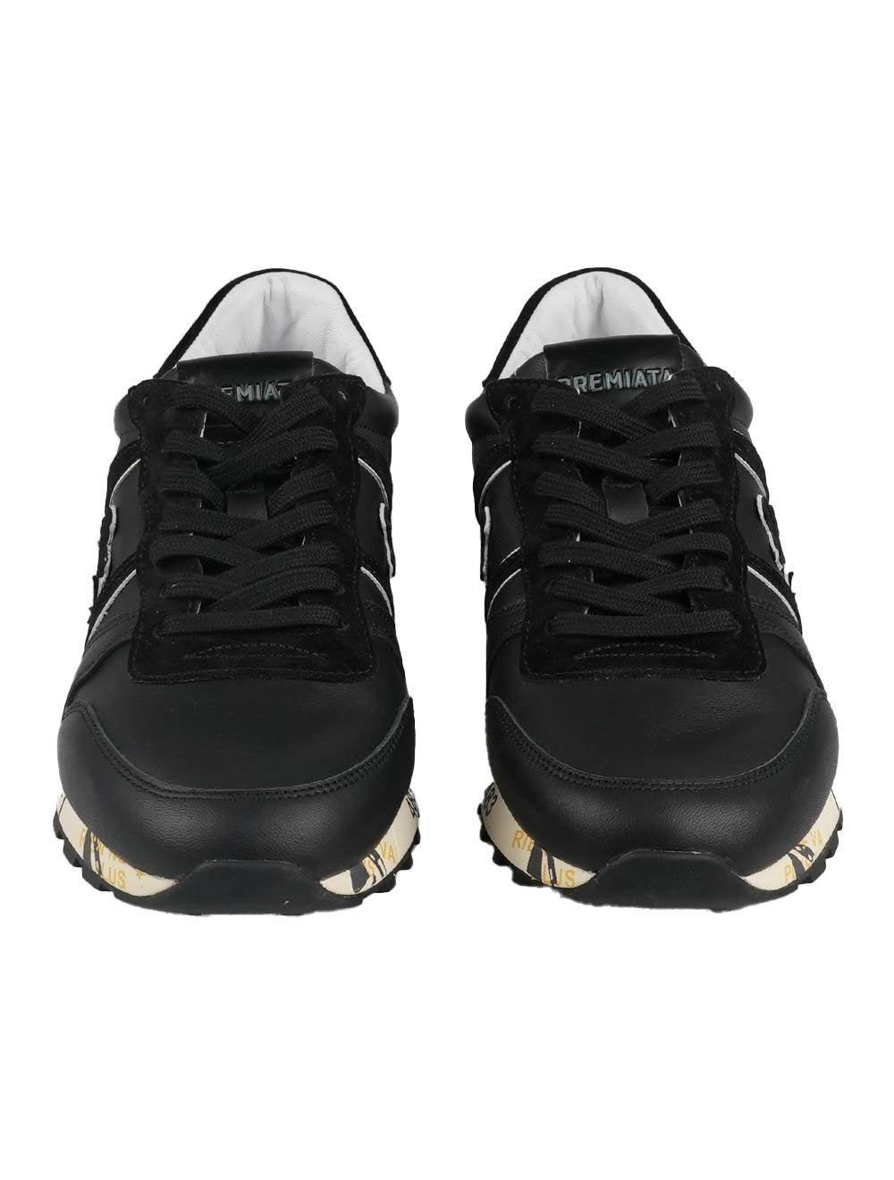 Черные кожаные кроссовки Premiata