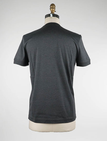 KNT Kiton Dunkelgraues T-Shirt aus Baumwolle