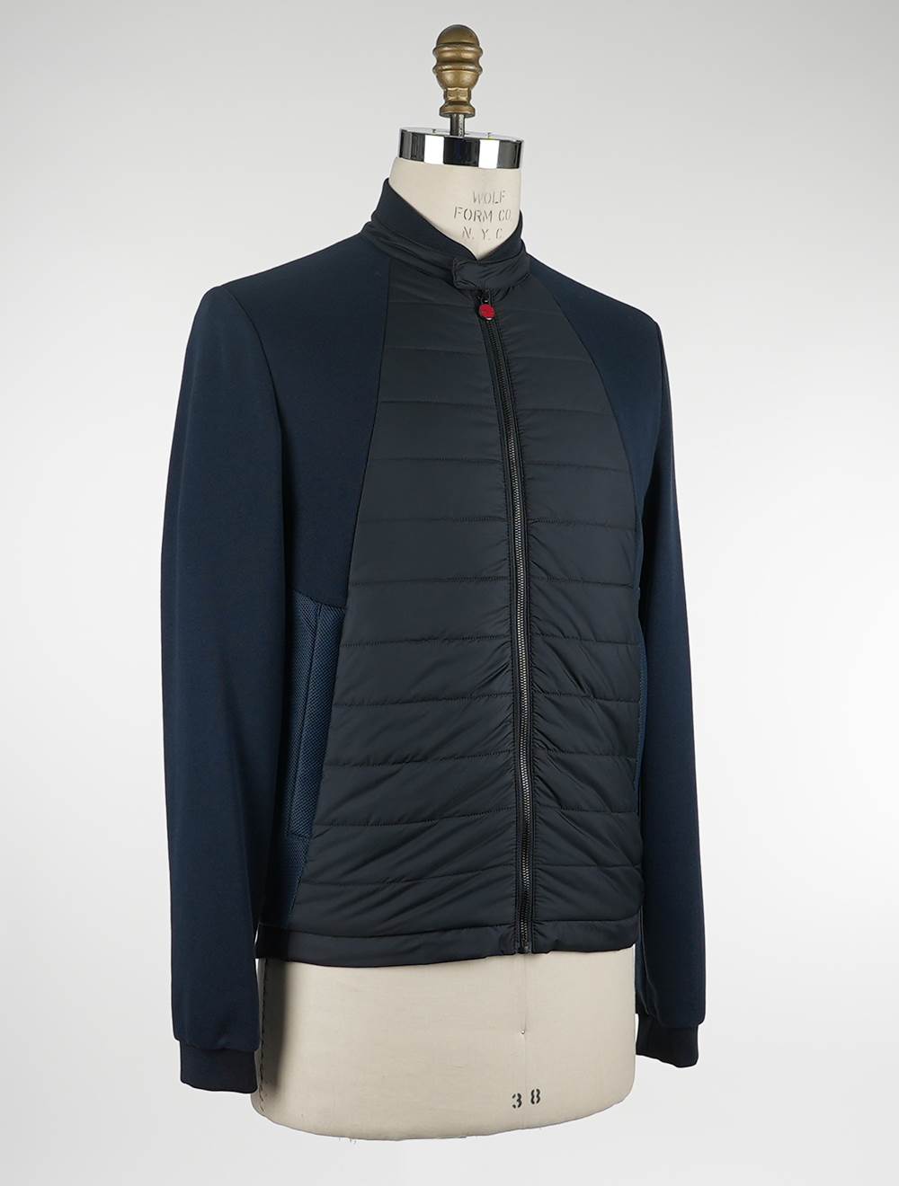 Kiton blue cotton pl coat