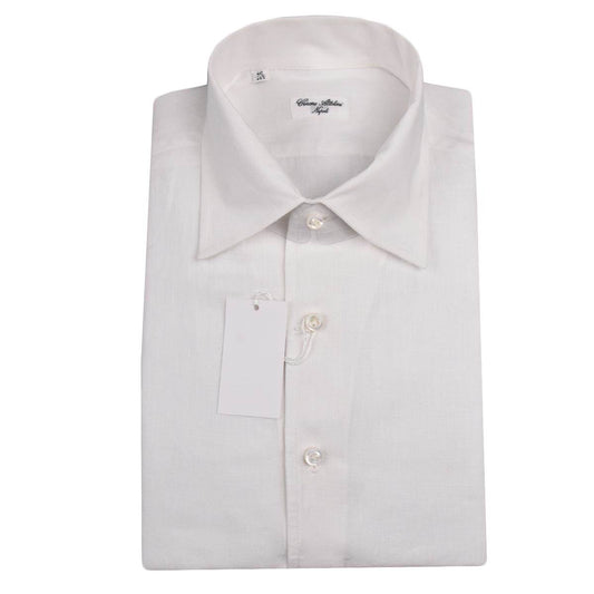 Cesare attolini balti lininiai marškiniai