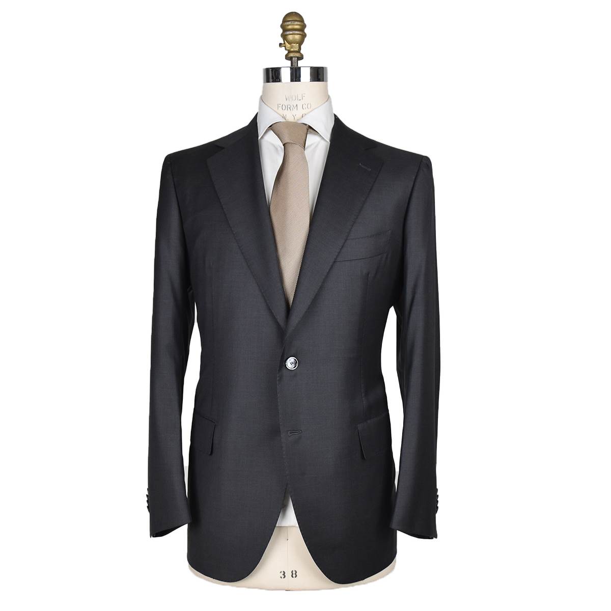 Шелковый серый костюм Cesare Attolini Wool 170's 