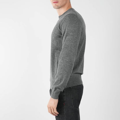 Серый кашемировый свитер Fioroni с круглым вырезом