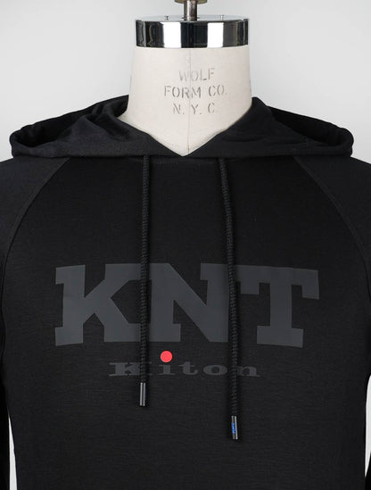 KNT Kiton 블랙 비스코스 Ea 스웨터