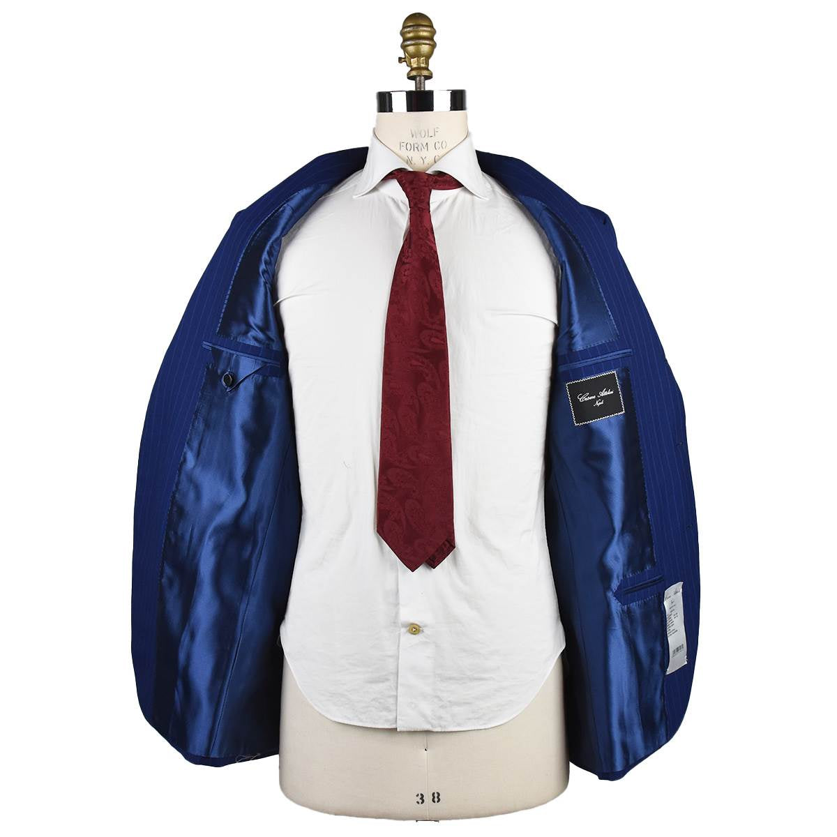 Cesare attolini בצבע כחול צמר שנות ה-13 חליפת קשמיר