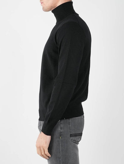Suéter de cuello alto de cachemir negro Fioroni