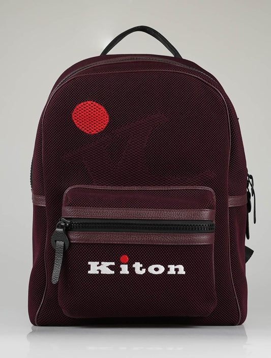 Бордовый хлопковый рюкзак Kiton Ea